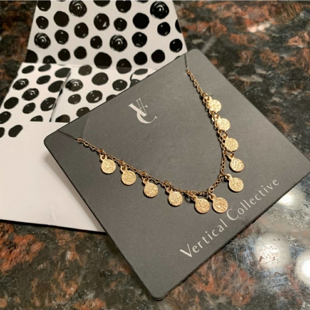 Vertical Collective Dalia Coin Bracelet Gold Plated Adjustable New In Package
